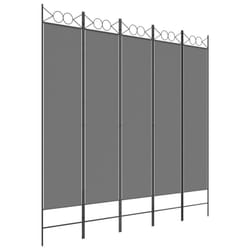 vidaXL 6-Panel Room Divider Fabric Privacy Screen Paravent Multi Colours/Sizes - Anthracite, 200 x 200 cm