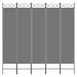 vidaXL 6-Panel Room Divider Fabric Privacy Screen Paravent Multi Colours/Sizes - Anthracite, 200 x 200 cm
