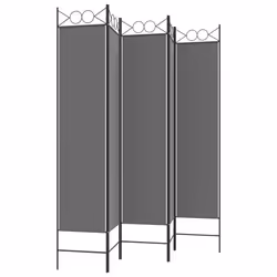 vidaXL 6-Panel Room Divider Fabric Privacy Screen Paravent Multi Colours/Sizes - Anthracite, 200 x 200 cm - Additional view 4