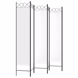 vidaXL 6-Panel Room Divider Fabric Privacy Screen Paravent Multi Colours/Sizes - White, 240 x 200 cm - Additional view 4