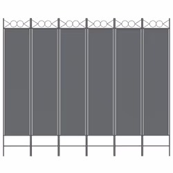 vidaXL 6-Panel Room Divider Fabric Privacy Screen Paravent Multi Colours/Sizes - Anthracite, 240 x 200 cm
