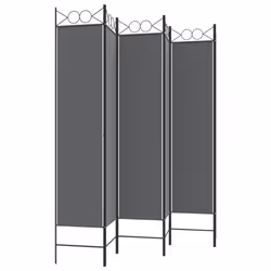 vidaXL 6-Panel Room Divider Fabric Privacy Screen Paravent Multi Colours/Sizes - Anthracite, 240 x 200 cm - Additional view 4