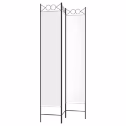 vidaXL 6-Panel Room Divider Fabric Privacy Screen Paravent Multi Colours/Sizes - White, 120 x 220 cm - Additional view 4