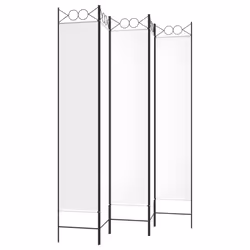 vidaXL 6-Panel Room Divider Fabric Privacy Screen Paravent Multi Colours/Sizes - White, 200 x 220 cm - Additional view 4