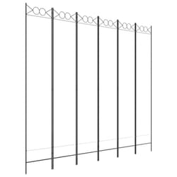 vidaXL 6-Panel Room Divider Fabric Privacy Screen Paravent Multi Colours/Sizes - White, 240 x 220 cm