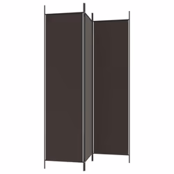 vidaXL Room Divider Fabric Privacy Screen Paravent Multi Colours Multi Sizes - Brown, 150 x 200 cm - Additional view 4
