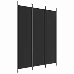 vidaXL Room Divider Fabric Privacy Screen Paravent Multi Colours Multi Sizes - Black, 150 x 200 cm