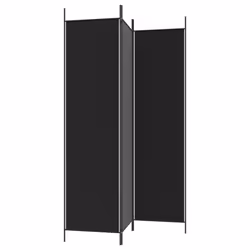 vidaXL Room Divider Fabric Privacy Screen Paravent Multi Colours Multi Sizes - Black, 150 x 200 cm - Additional view 4