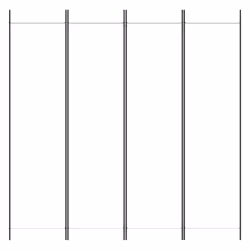 vidaXL Room Divider Fabric Privacy Screen Paravent Multi Colours Multi Sizes - White, 200 x 200 cm