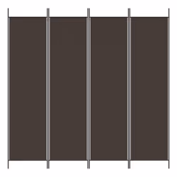 vidaXL Room Divider Fabric Privacy Screen Paravent Multi Colours Multi Sizes - Brown, 200 x 200 cm