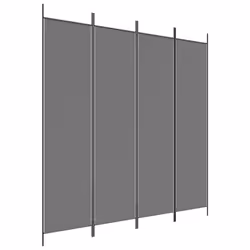 vidaXL Room Divider Fabric Privacy Screen Paravent Multi Colours Multi Sizes - Anthracite, 200 x 200 cm
