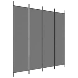 vidaXL Room Divider Fabric Privacy Screen Paravent Multi Colours Multi Sizes - Anthracite, 200 x 200 cm