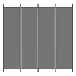 vidaXL Room Divider Fabric Privacy Screen Paravent Multi Colours Multi Sizes - Anthracite, 200 x 200 cm