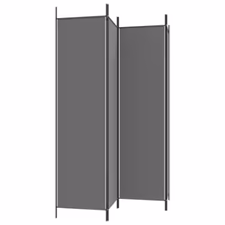 vidaXL Room Divider Fabric Privacy Screen Paravent Multi Colours Multi Sizes - Anthracite, 200 x 200 cm - Additional view 4