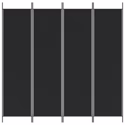 vidaXL Room Divider Fabric Privacy Screen Paravent Multi Colours Multi Sizes - Black, 200 x 200 cm