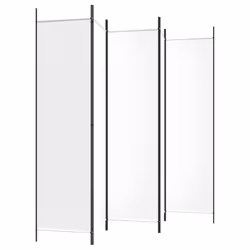 vidaXL Room Divider Fabric Privacy Screen Paravent Multi Colours Multi Sizes - White, 250 x 200 cm - Additional view 4