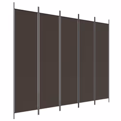 vidaXL Room Divider Fabric Privacy Screen Paravent Multi Colours Multi Sizes - Brown, 250 x 200 cm