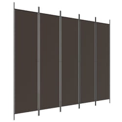 vidaXL Room Divider Fabric Privacy Screen Paravent Multi Colours Multi Sizes - Brown, 250 x 200 cm