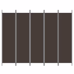 vidaXL Room Divider Fabric Privacy Screen Paravent Multi Colours Multi Sizes - Brown, 250 x 200 cm