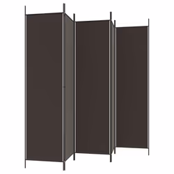 vidaXL Room Divider Fabric Privacy Screen Paravent Multi Colours Multi Sizes - Brown, 250 x 200 cm - Additional view 4