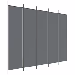 vidaXL Room Divider Fabric Privacy Screen Paravent Multi Colours Multi Sizes - Anthracite, 250 x 200 cm