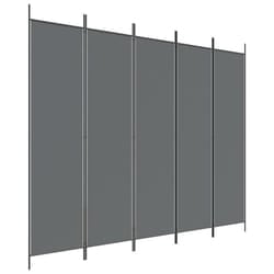 vidaXL Room Divider Fabric Privacy Screen Paravent Multi Colours Multi Sizes - Anthracite, 250 x 200 cm