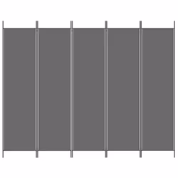 vidaXL Room Divider Fabric Privacy Screen Paravent Multi Colours Multi Sizes - Anthracite, 250 x 200 cm