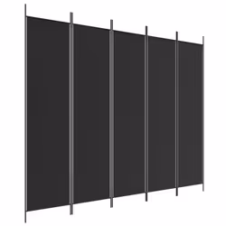 vidaXL Room Divider Fabric Privacy Screen Paravent Multi Colours Multi Sizes - Black, 250 x 200 cm