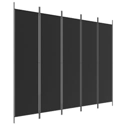 vidaXL Room Divider Fabric Privacy Screen Paravent Multi Colours Multi Sizes - Black, 250 x 200 cm