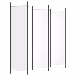 vidaXL Room Divider Fabric Privacy Screen Paravent Multi Colours Multi Sizes - White, 300 x 200 cm - Additional view 4