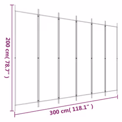 vidaXL Room Divider Fabric Privacy Screen Paravent Multi Colours Multi Sizes - Anthracite, 300 x 200 cm