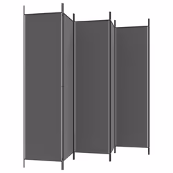 vidaXL Room Divider Fabric Privacy Screen Paravent Multi Colours Multi Sizes - Anthracite, 300 x 200 cm - Additional view 4