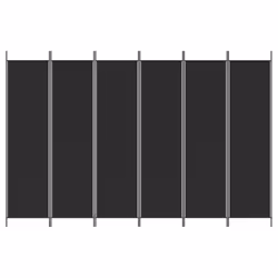 vidaXL Room Divider Fabric Privacy Screen Paravent Multi Colours Multi Sizes - Black, 300 x 200 cm
