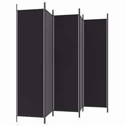vidaXL Room Divider Fabric Privacy Screen Paravent Multi Colours Multi Sizes - Black, 300 x 200 cm - Additional view 4