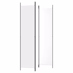 vidaXL 6-Panel Room Divider Fabric Privacy Screen Paravent Multi Colours/Sizes - white, 150 x 220 cm - Additional view 4