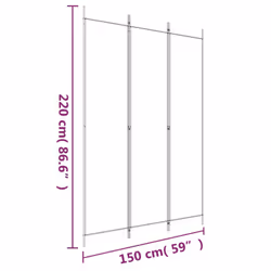vidaXL 6-Panel Room Divider Fabric Privacy Screen Paravent Multi Colours/Sizes - anthracite, 150 x 220 cm - Additional view 7