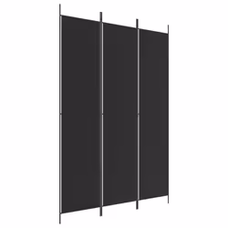 vidaXL 6-Panel Room Divider Fabric Privacy Screen Paravent Multi Colours/Sizes - black, 150 x 220 cm