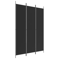 vidaXL 6-Panel Room Divider Fabric Privacy Screen Paravent Multi Colours/Sizes - black, 150 x 220 cm
