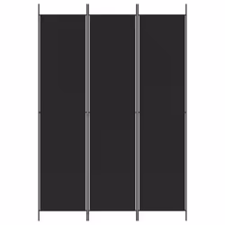 vidaXL 6-Panel Room Divider Fabric Privacy Screen Paravent Multi Colours/Sizes - black, 150 x 220 cm
