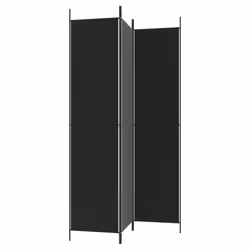 vidaXL 6-Panel Room Divider Fabric Privacy Screen Paravent Multi Colours/Sizes - black, 150 x 220 cm - Additional view 4
