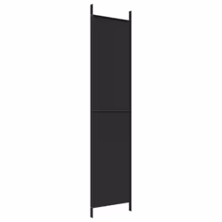 vidaXL 6-Panel Room Divider Fabric Privacy Screen Paravent Multi Colours/Sizes - black, 150 x 220 cm - Additional view 5