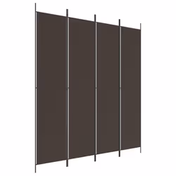 vidaXL 6-Panel Room Divider Fabric Privacy Screen Paravent Multi Colours/Sizes - brown, 200 x 220 cm