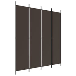 vidaXL 6-Panel Room Divider Fabric Privacy Screen Paravent Multi Colours/Sizes - brown, 200 x 220 cm