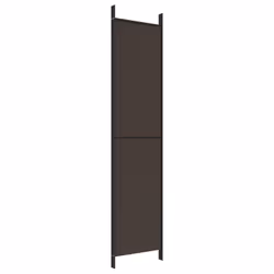 vidaXL 6-Panel Room Divider Fabric Privacy Screen Paravent Multi Colours/Sizes - brown, 200 x 220 cm - Additional view 5