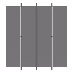 vidaXL 6-Panel Room Divider Fabric Privacy Screen Paravent Multi Colours/Sizes - anthracite, 200 x 220 cm - Additional view 2