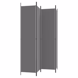 vidaXL 6-Panel Room Divider Fabric Privacy Screen Paravent Multi Colours/Sizes - anthracite, 200 x 220 cm - Additional view 4