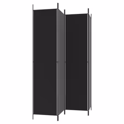 vidaXL 6-Panel Room Divider Fabric Privacy Screen Paravent Multi Colours/Sizes - black, 200 x 220 cm - Additional view 4