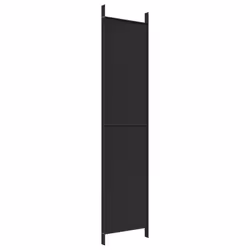 vidaXL 6-Panel Room Divider Fabric Privacy Screen Paravent Multi Colours/Sizes - black, 200 x 220 cm - Additional view 5
