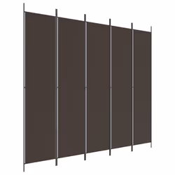 vidaXL 6-Panel Room Divider Fabric Privacy Screen Paravent Multi Colours/Sizes - brown, 250 x 220 cm