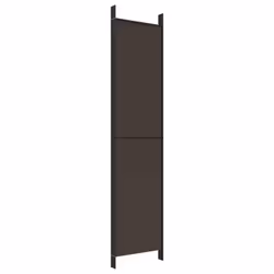 vidaXL 6-Panel Room Divider Fabric Privacy Screen Paravent Multi Colours/Sizes - brown, 250 x 220 cm - Additional view 5